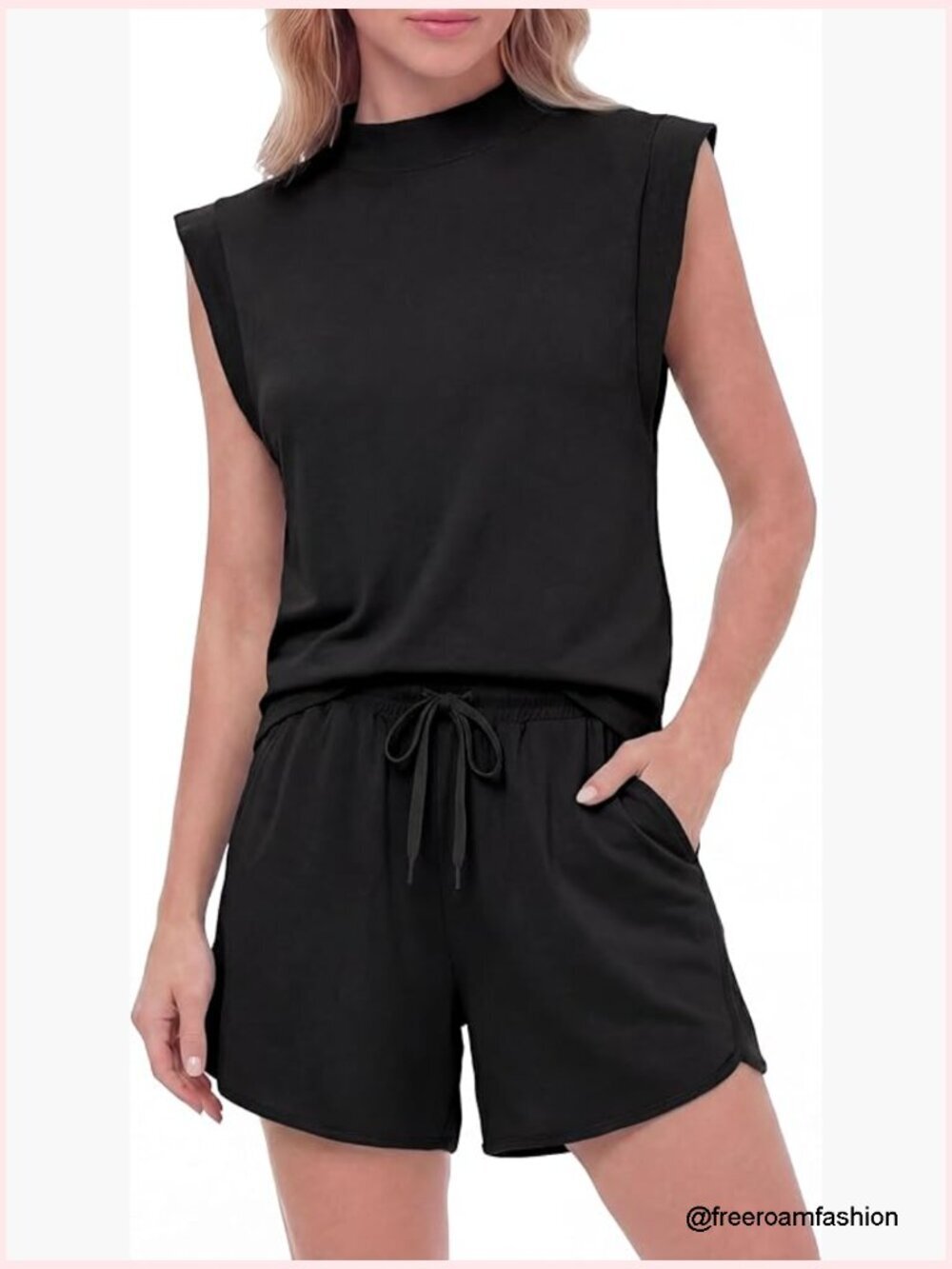 Women's Oversized Lounge Set 2-Piece Tunic & Shorts Casual Travel